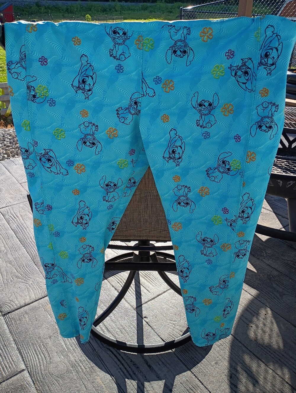 Disney Light Blue Stitch Pattern Pajama Pants